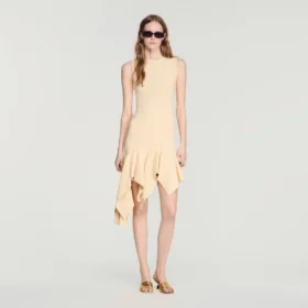Asymmetric knit dress