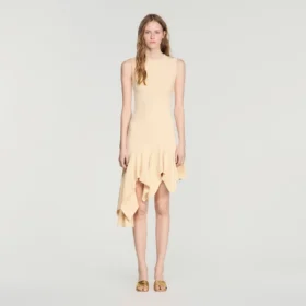 Asymmetric knit dress