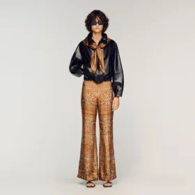 Bandana-print flowy trousers