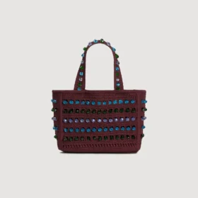 Beaded crochet bag