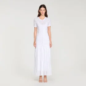 Beaded knit maxi dress