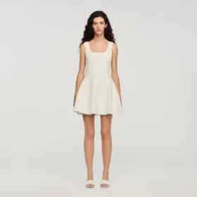 Beaded knit mini dress