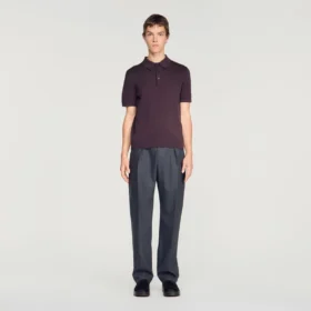 Cotton and silk polo shirt