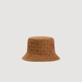 Denim bucket hat with patch