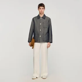 Denim-effect worker jacket