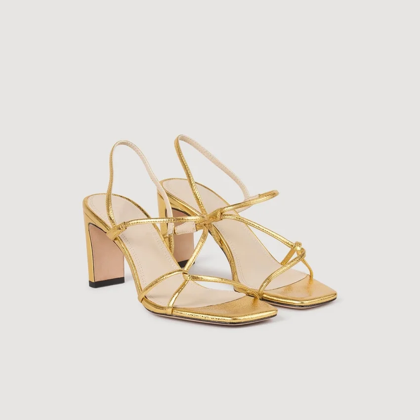 Embossed leather sandals Embossed leather sandals