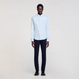 Fitted stretch cotton shirt