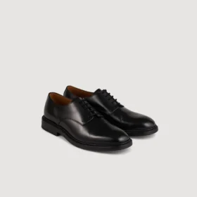 Glazed leather dress shoes