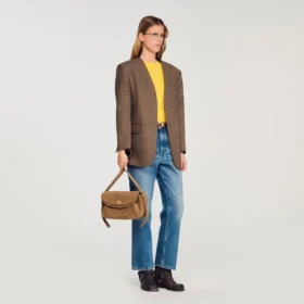 Le Mambo suede leather bag