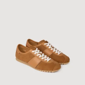 Leather and suede low-top sneaker Leather and suede low-top sneaker