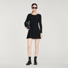 Pleated knit mini dress Pleated knit mini dress