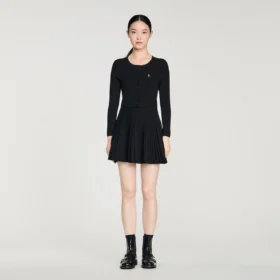 Pleated knit mini dress Pleated knit mini dress