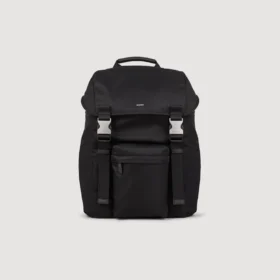 Recycled leather backpack