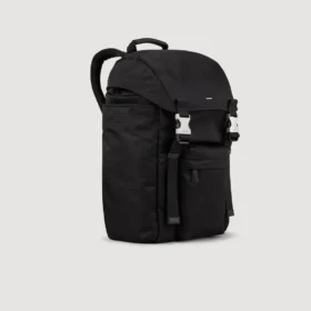 Recycled leather backpack
