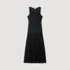 Rhinestone flower print maxi dress Rhinestone flower print maxi dress
