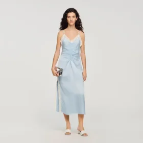 satin effect maxi dress with straps 1 280x280 - Satin-effect maxi dress with straps