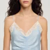 Satin-effect maxi dress with straps Satin-effect maxi dress with straps