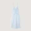 Satin-effect maxi dress with straps Satin-effect maxi dress with straps