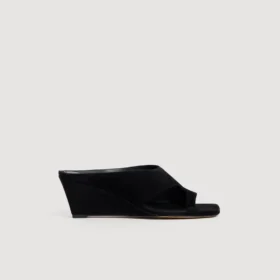 Suede wedge sandals