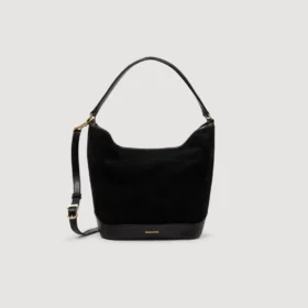TANGOSO suede and leather bucket bag